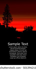 Colorful background for flyer or website design. Neon lights.  Red and black tones.
