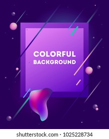 Colorful background with frame for text. Vector illustration.