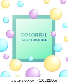 Colorful background with frame for text. Vector illustration.