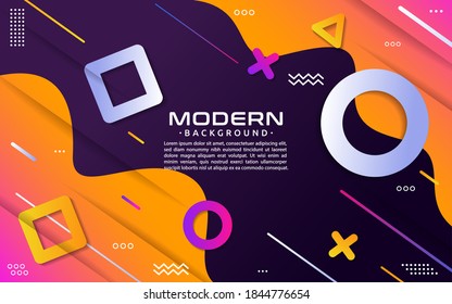 Colorful background with geometric abstract shape element.