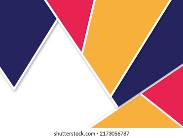Colorful Background Geometric Overlap Layer Paper Cut on Dark with Space Design
