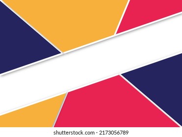 Colorido fondo Geometric Overlap Layer Paper Cortar en Oscuro con diseño de espacio