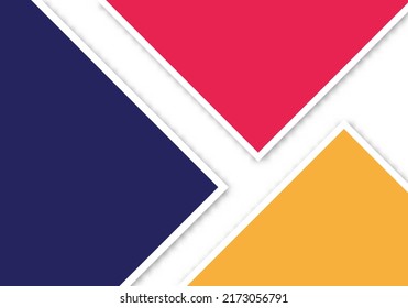 Colorful Background Geometric Overlap Layer Paper Cut on Dark with Space Design