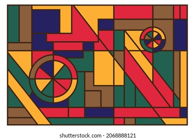 forma geométrica de fondo colorida.  para arte mural, promoción de ventas, portada de libros, papel envolvente y diseño de afiches