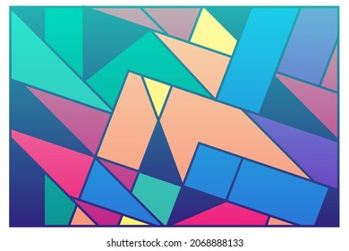 forma geométrica de fondo colorida.  para arte mural, promoción de ventas, portada de libros, papel envolvente y diseño de afiches