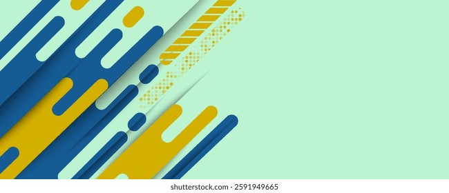Colorful background with geometric shapes and line ornaments. vector