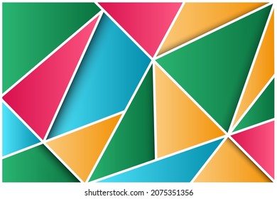 Colorful background geometric. triangle shape for wall art, banner, sales promotion advertising and website design