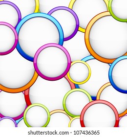 Colorful background with glossy circles.