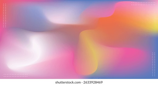 A colorful background with a gradient effect. The background is filled with various shapes