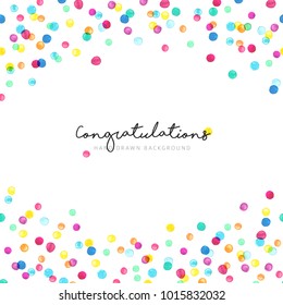 Colorful background with hand drawn dots