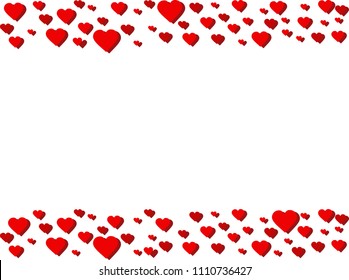 Colorful Background with Heart Confetti. Vector illustration EPS 10. 