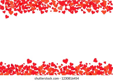 Colorful Background with Heart Confetti. Vector illustration EPS 10.