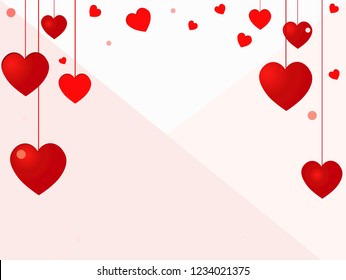 Colorful Background with Heart Confetti. Vector illustration EPS 10.