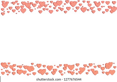 Colorful Background with Heart Confetti. Vector illustration