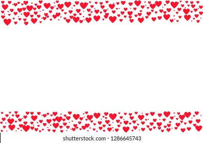 Colorful Background with Heart Confetti. Vector illustration