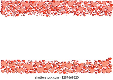 Colorful Background with Heart Confetti. Vector illustration