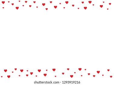 Colorful Background with Heart Confetti. Vector illustration