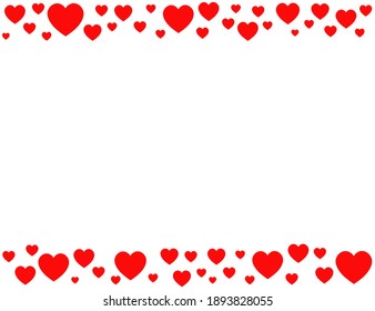 Colorful Background with Heart Confetti. Vector illustration