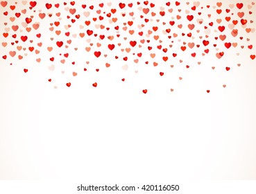 Colorful Background with Heart Confetti. Vector illustration EPS 10.