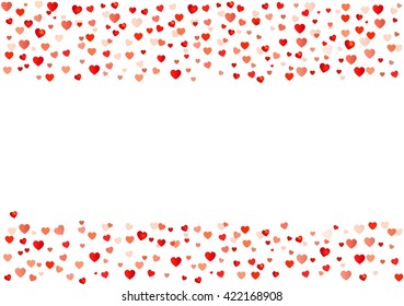 Colorful Background with Heart Confetti. Vector illustration EPS 10.