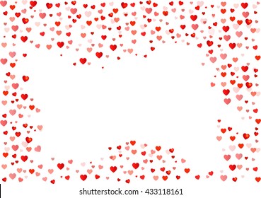 Colorful Background with Heart Confetti. Vector illustration EPS 10.