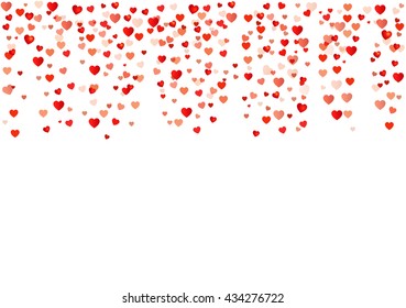 Colorful Background with Heart Confetti. Vector illustration EPS 10.