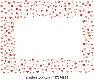 Colorful Background with Heart Confetti. Vector illustration EPS 10.