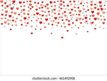 Colorful Background with Heart Confetti. Vector illustration EPS 10.