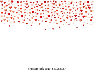 Colorful Background with Heart Confetti. Vector illustration EPS 10.
