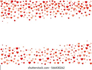 Colorful Background with Heart Confetti. Vector illustration EPS 10. Happy Valentines Day.