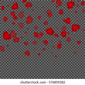 Colorful Background with Heart Confetti. Vector illustration EPS 10.