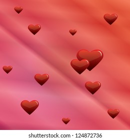 Colorful background with hearts