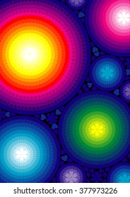 Colorful background with hearts