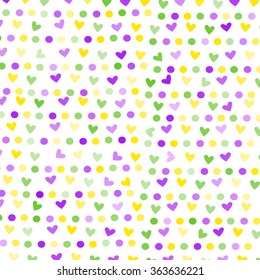 Colorful background of hearts and circles