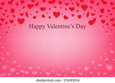 Colorful background with hearts for Valentine's Day