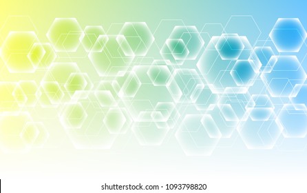 colorful background hexagon light pattern