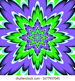 Fondo colorido con una ilusión de movimiento. Vector
