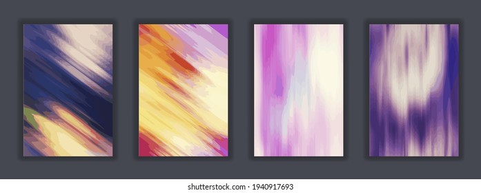 Ilustración de fondo colorida. Obra de arte de degradado abstracta. Estilo minimalista plano