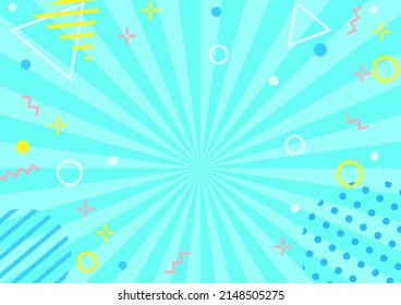 Colorful background illustration of Geometric Pattern (blue)