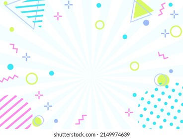 Colorful background illustration of Geometric Pattern (white)