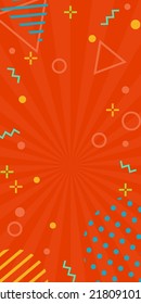 Ilustración de fondo colorida del patrón geométrico (rojo)