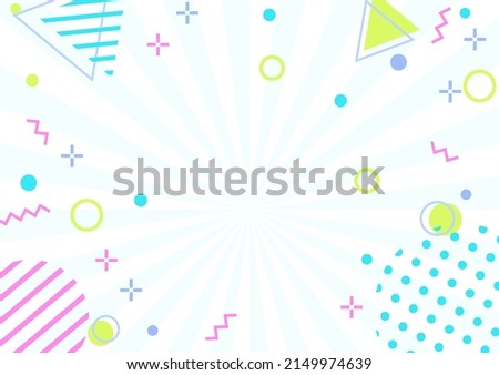 Colorful background illustration of Geometric Pattern (white)