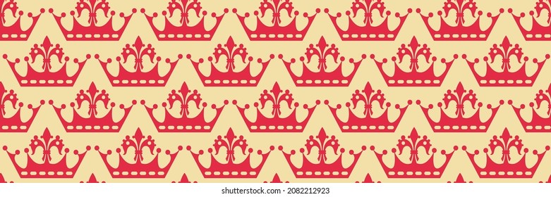 Imagen de fondo colorida con adorno decorativo rojo sobre fondo beige para sus proyectos de diseño, patrón sin fisuras, texturas de papel pintado con diseño plano. Ilustración del vector