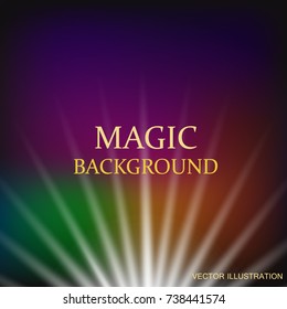 Colorful background with light effect. Magical background. Vector illustration