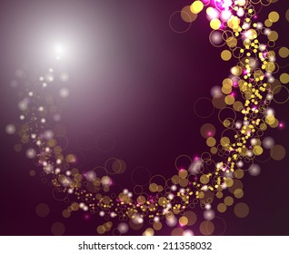 Colorful background with lights and sparkles