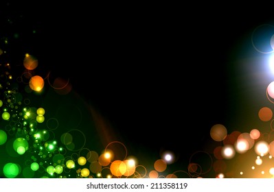 Colorful background with lights and sparkles