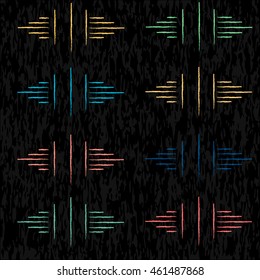 Colorful background with lines.  Abstract vector print.