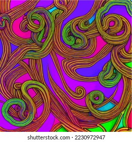 Colorful Background. Lines and bubbles
