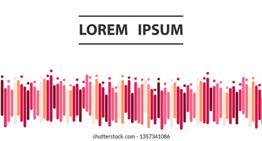 Colorful background with lines and circles. Pattern design for banner, poster, flyer, card