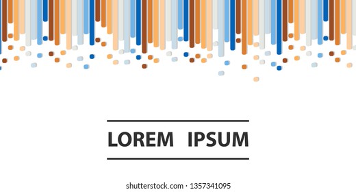 Colorful background with lines and circles. Pattern design for banner, poster, flyer, card
